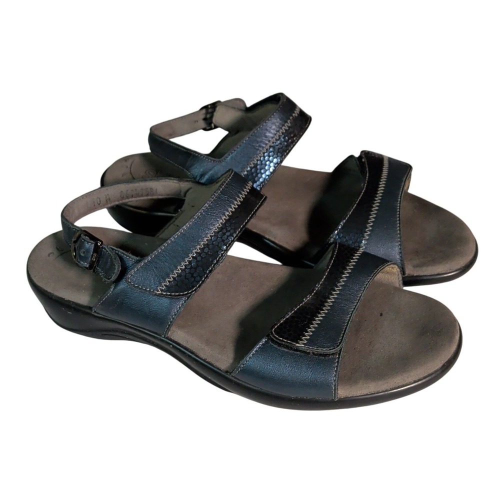 SAS Nudu Sandals Womens Size 10M Navy Blue Slingback Comfort Casual Walking